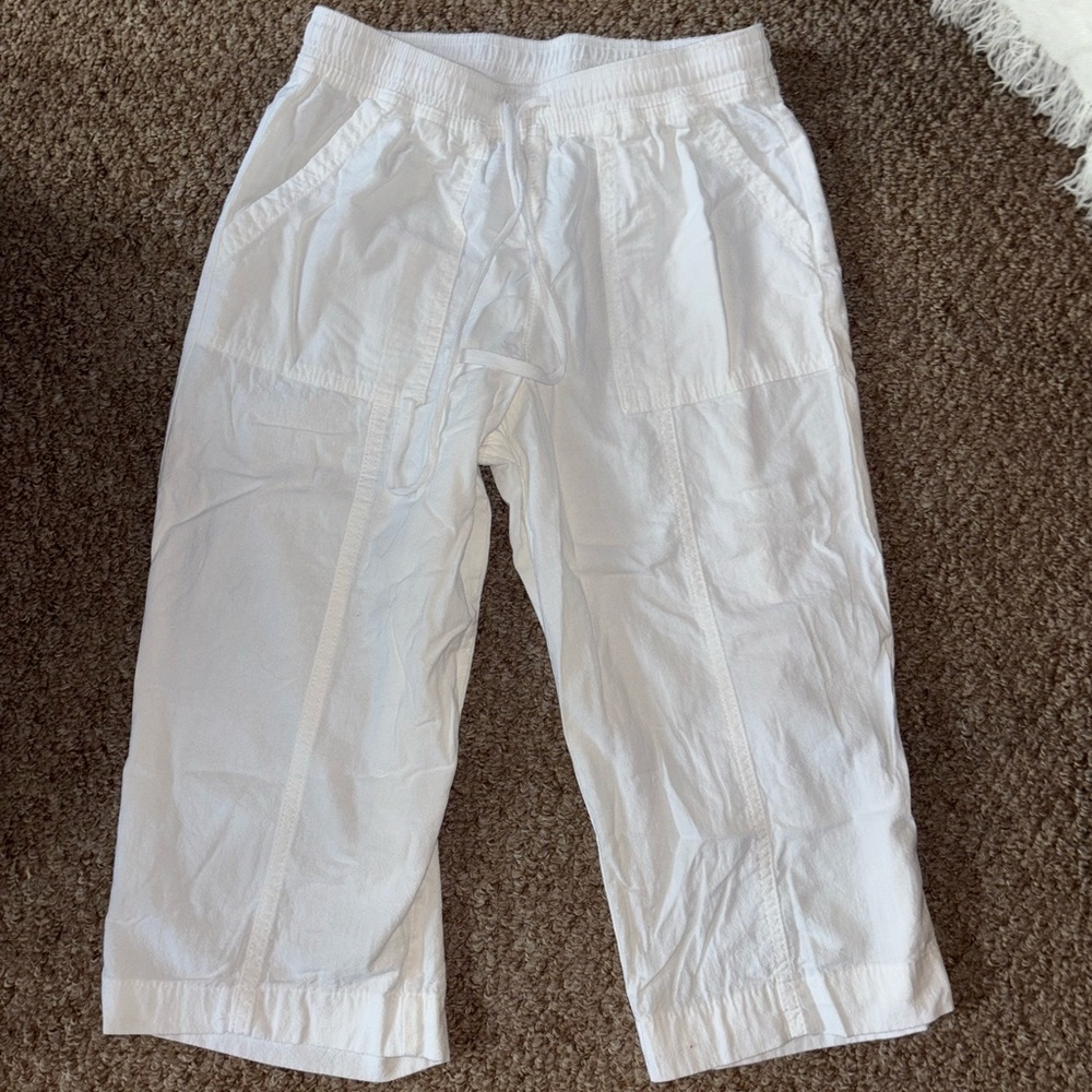 Karen Scott White Casual Bottoms Relaxed Fit